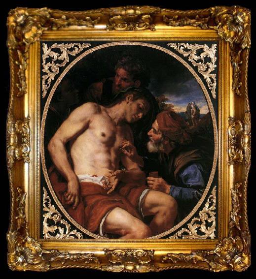 framed  Johann Carl Loth The Good Samaritane, ta009-2